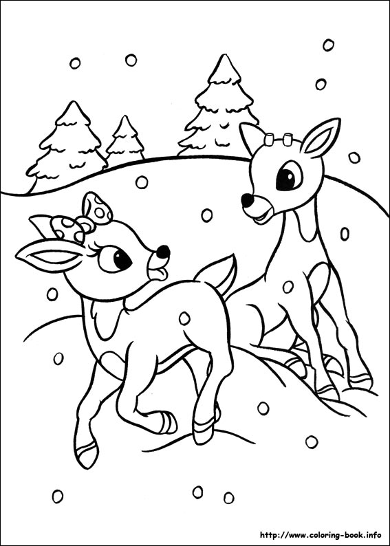 Rudolph the Red-Nosed Reindeer coloring picture