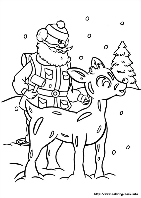 Rudolph the Red-Nosed Reindeer coloring picture