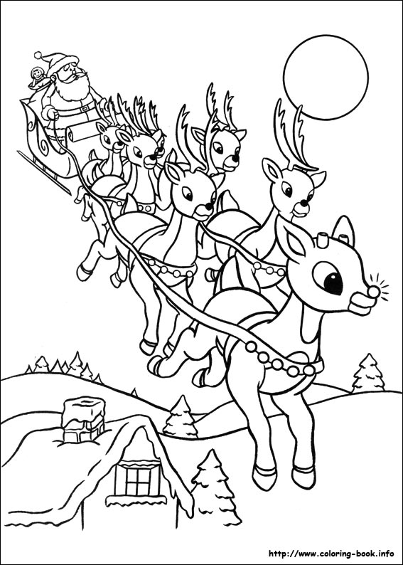 Rudolph the Red-Nosed Reindeer coloring picture