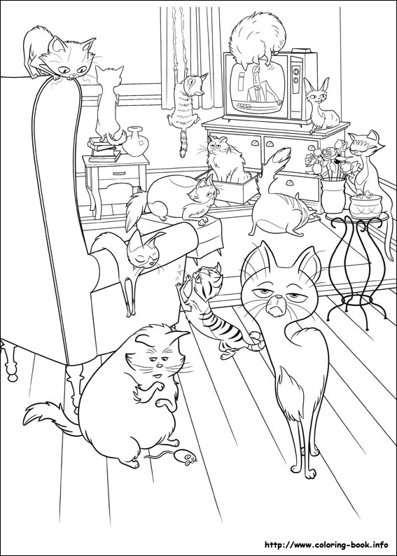 The secret life of Pets coloring picture