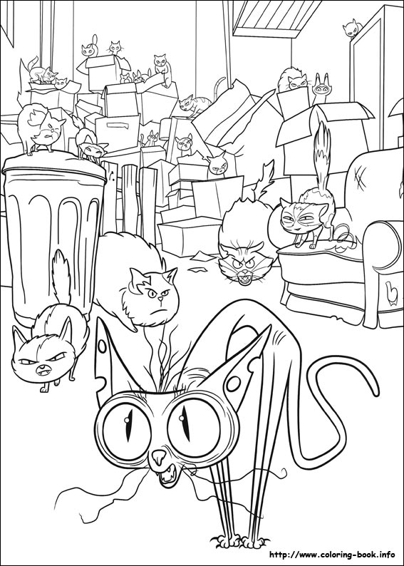 The secret life of Pets coloring picture