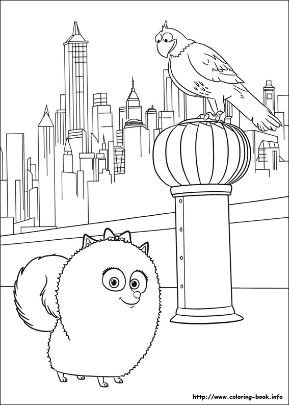 The secret life of Pets coloring picture