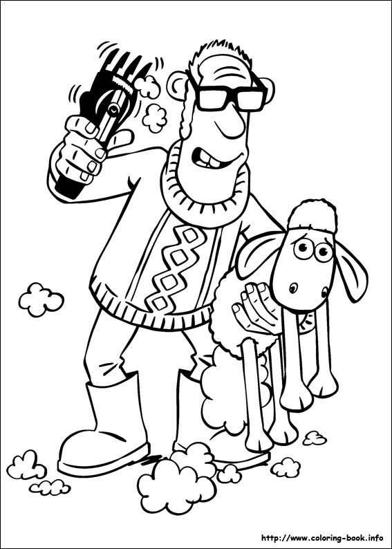 Sheep Coloring Picture Shaun Book Pages