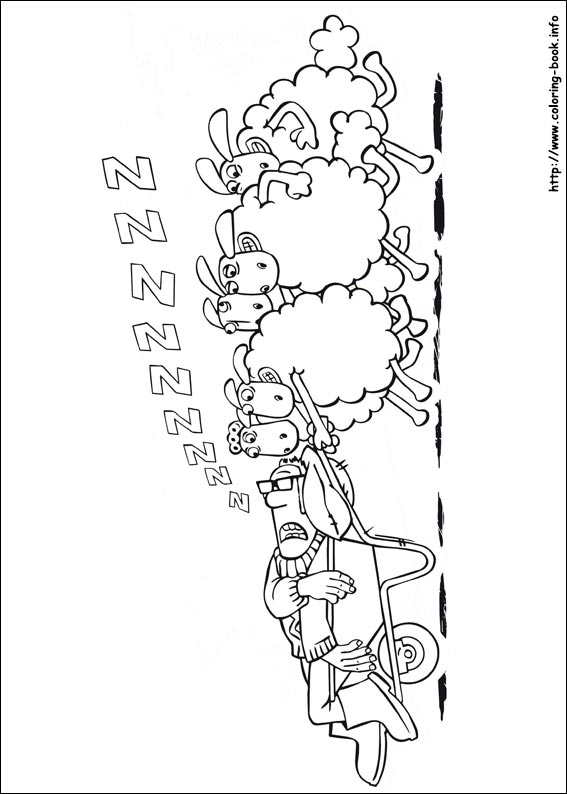 Shaun the Sheep coloring picture