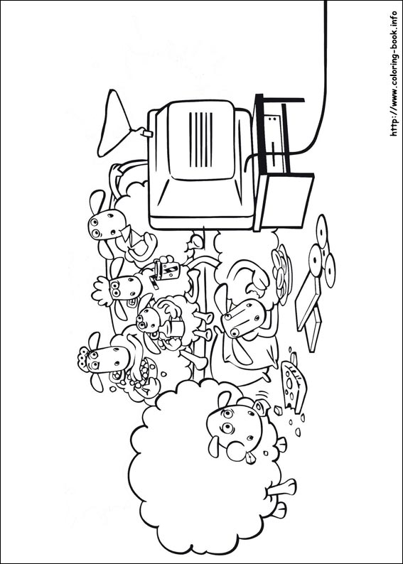 Shaun the Sheep coloring picture