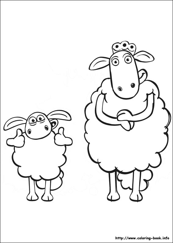 Sheep Coloring Picture Shaun Book Pages