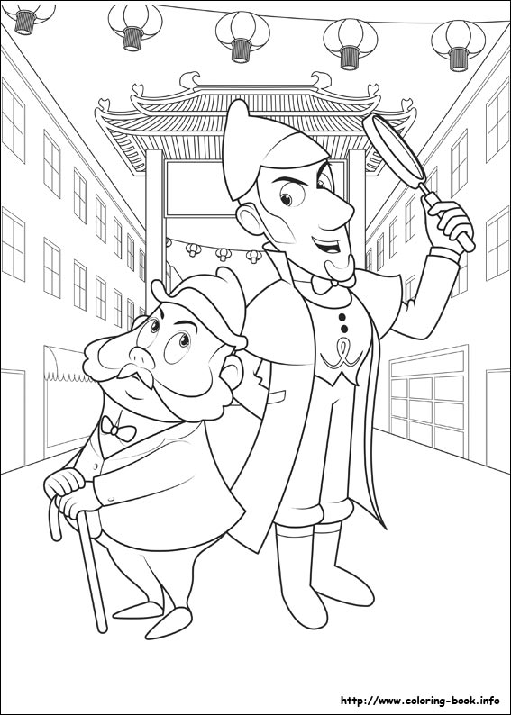 Sherlock Gnomes coloring picture