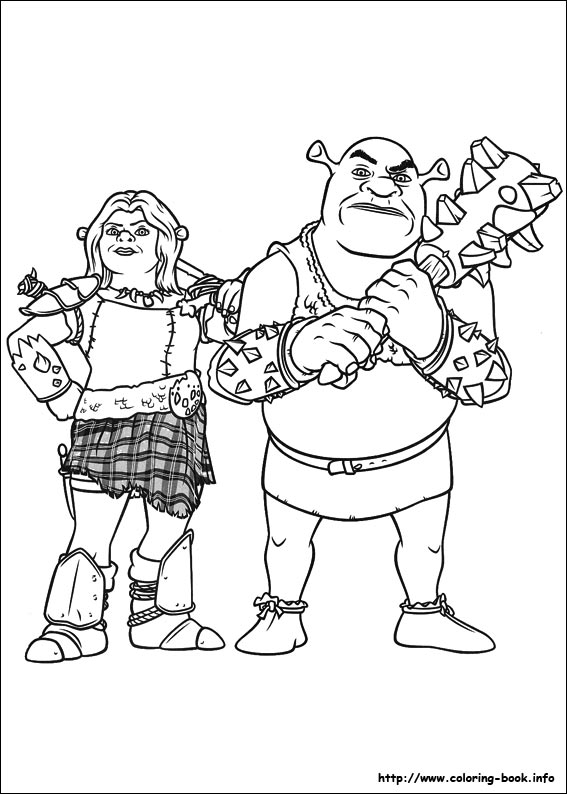 Shrek Forever after coloring picture