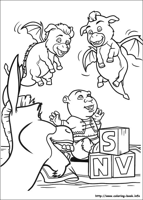 Shrek Forever after coloring picture