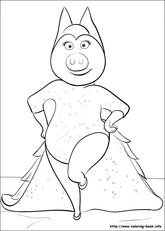 Sing coloring picture