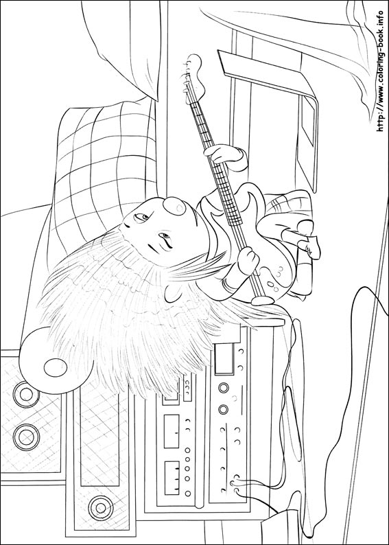 Sing coloring picture