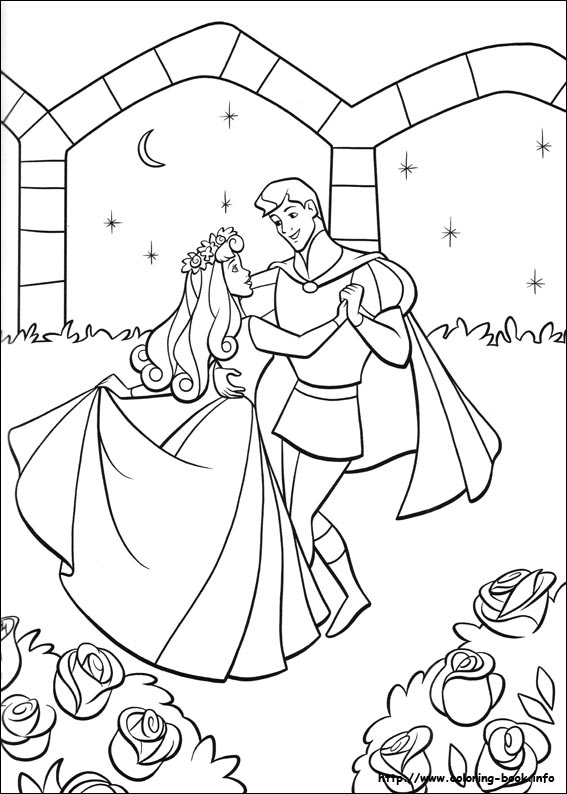 sleeping beauty coloring picture