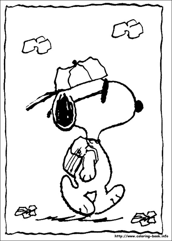 Snoopy coloring picture