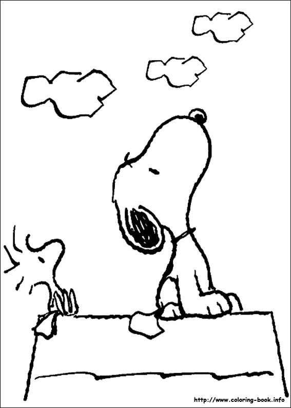 Snoopy coloring picture