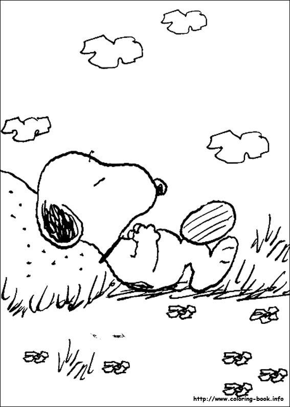 Snoopy coloring picture