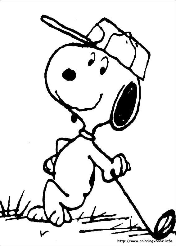 Snoopy coloring picture