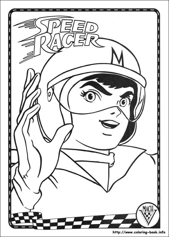 Speed Racer coloring picture