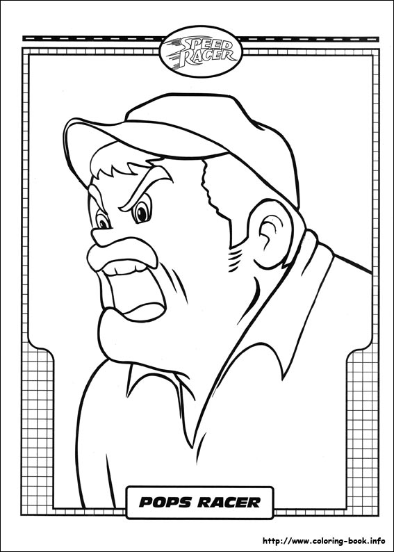 Speed Racer coloring picture