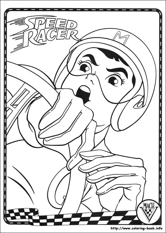 Speed Racer coloring picture