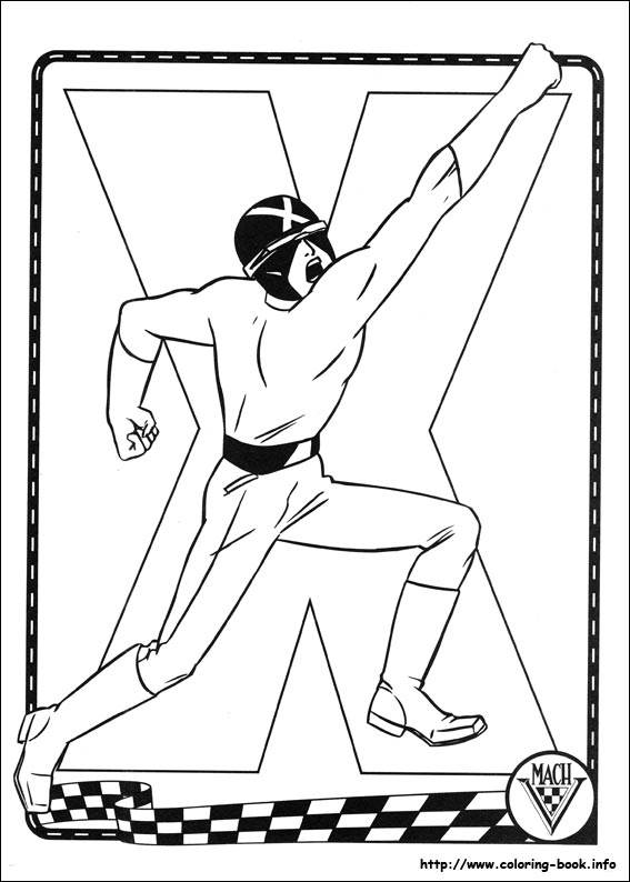 racer x coloring pages