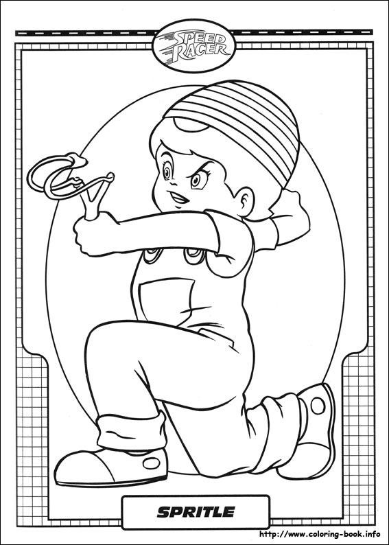 Speed Racer coloring picture