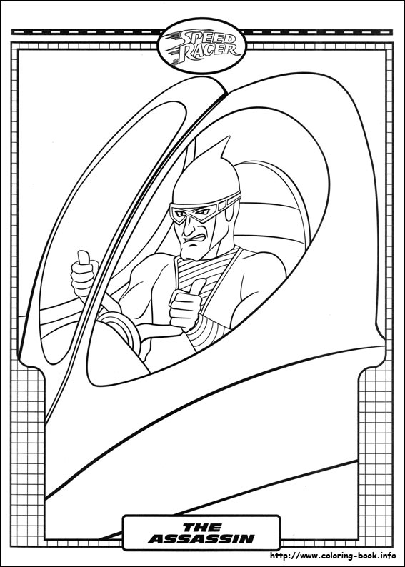 racer x coloring pages