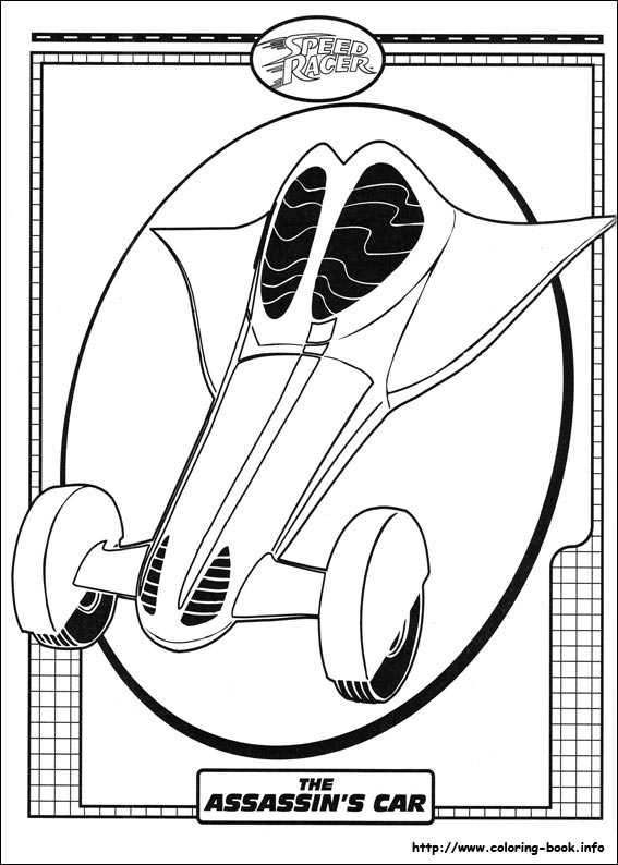 Speed Racer coloring picture