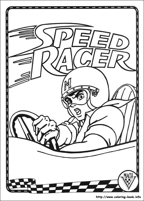 Speed Racer coloring picture