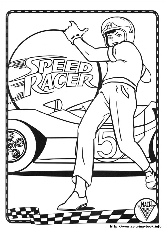 racer x coloring pages