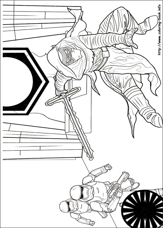 Star Wars : The Force awakens coloring picture