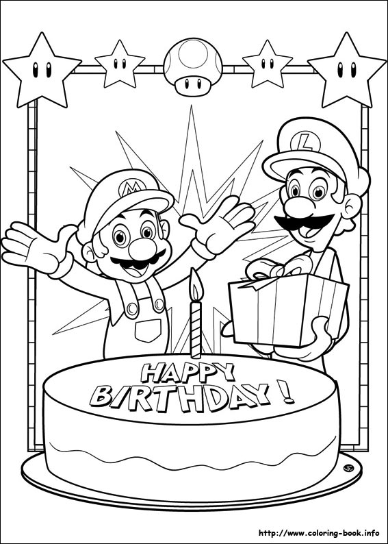 Super Mario Bros. coloring picture