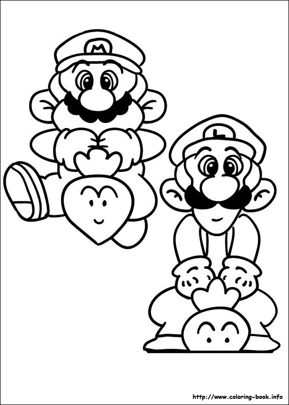 Super Mario Bros. coloring picture