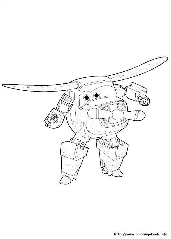 Super Wings coloring picture