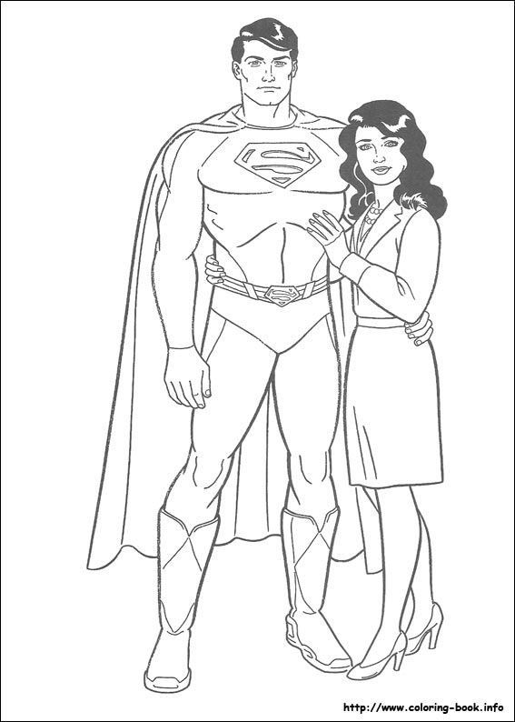 Superman coloring picture