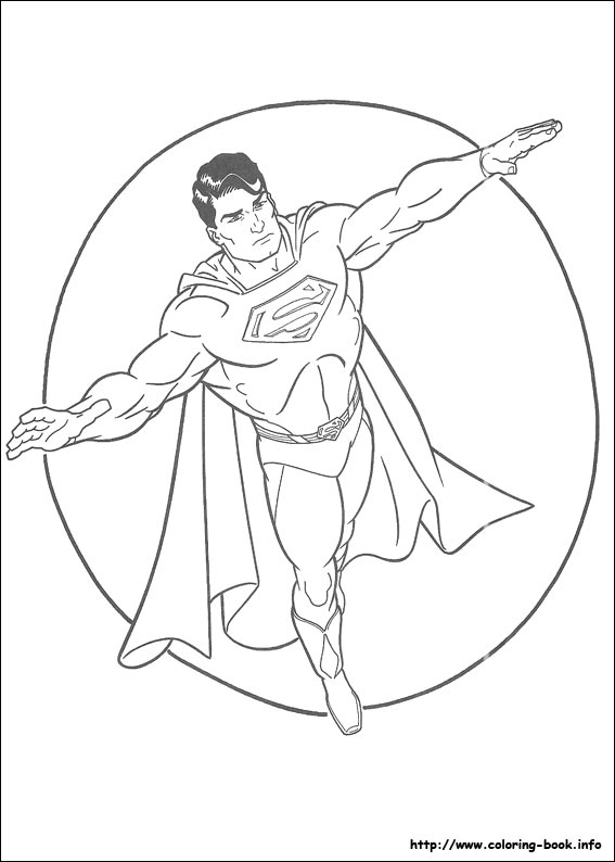 Superman coloring picture