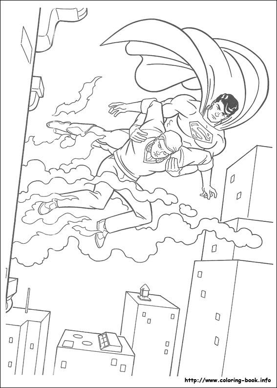 Superman coloring picture