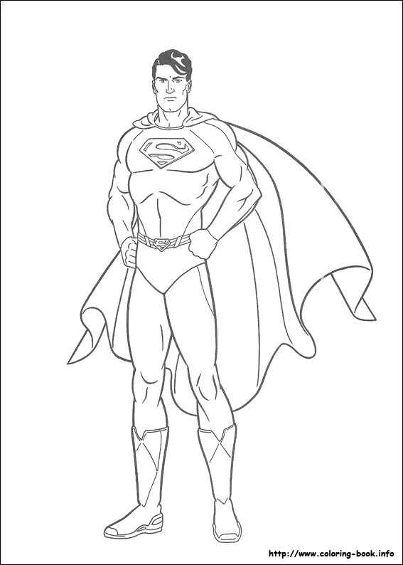 Superman coloring picture