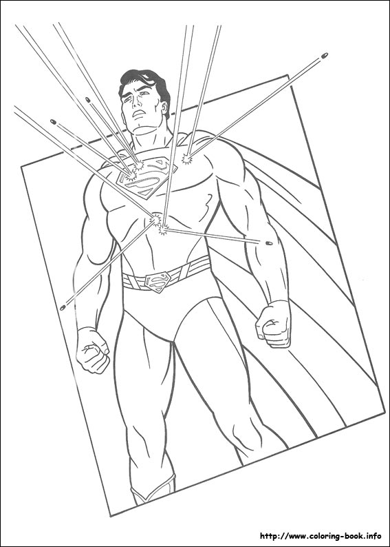 Superman coloring picture