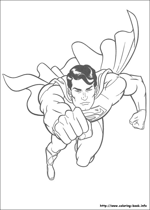 Superman coloring picture