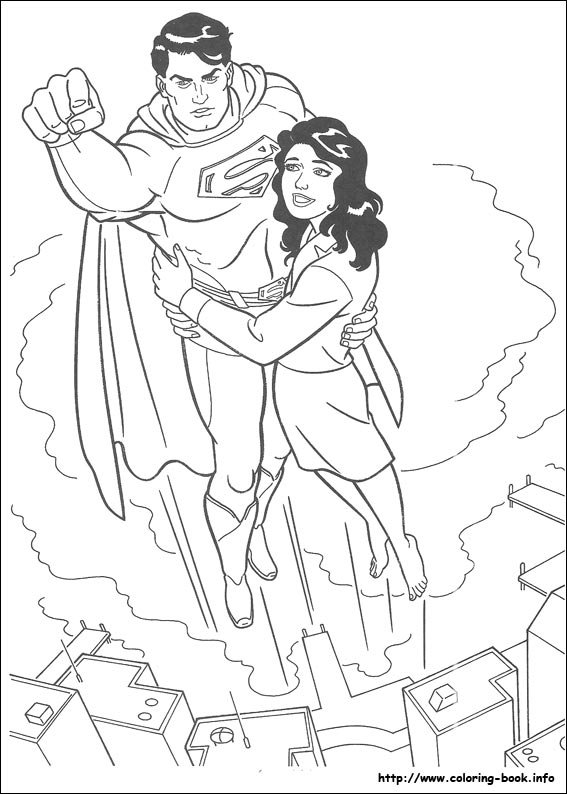 Superman coloring picture