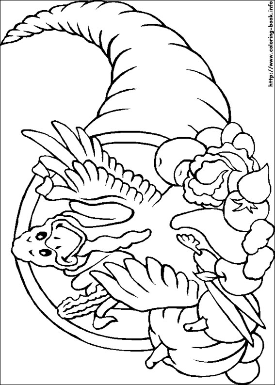 Thanksgiving coloring picture