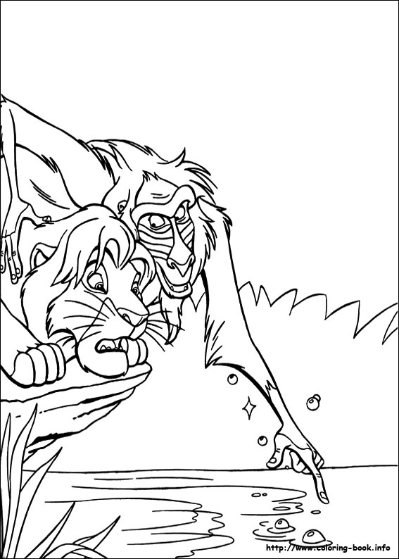 lion king coloring book pages