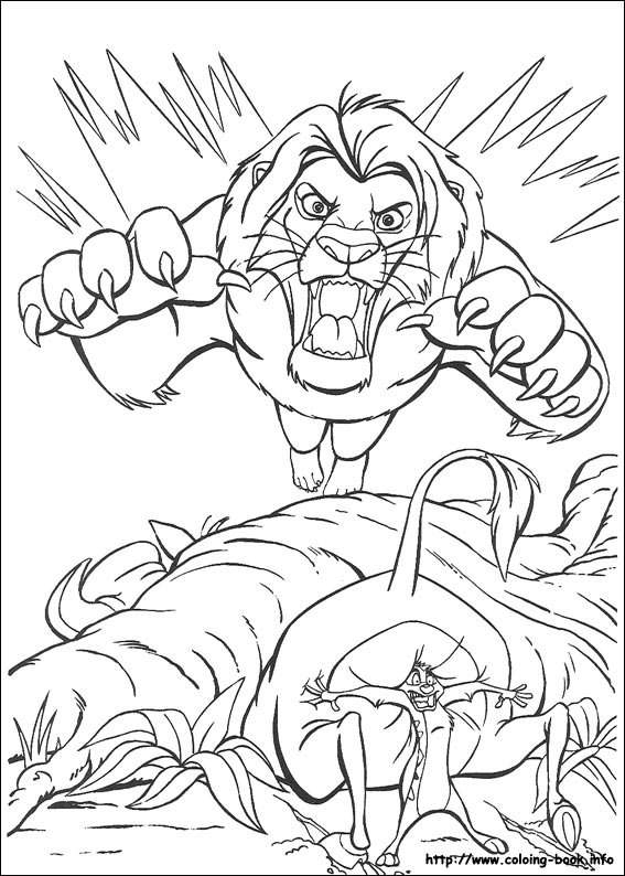 lion king coloring book pages