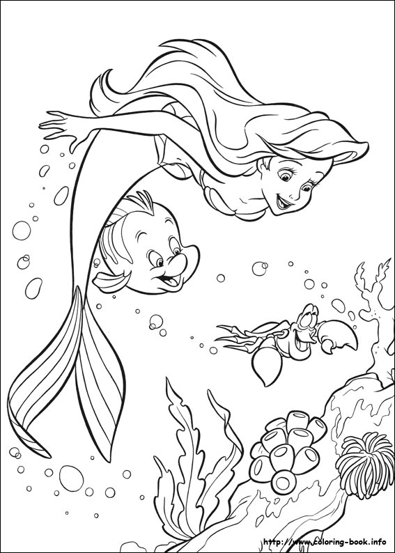 a little mermaid coloring pages - photo #35