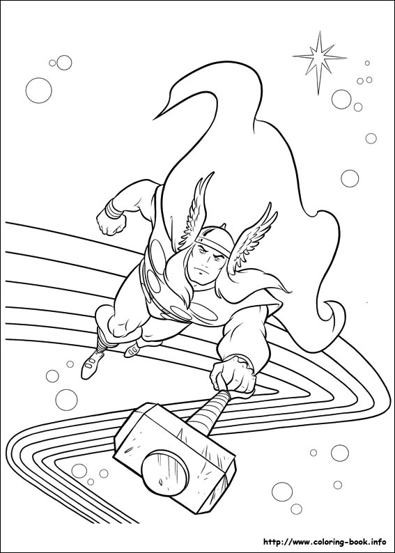 Thor coloring picture