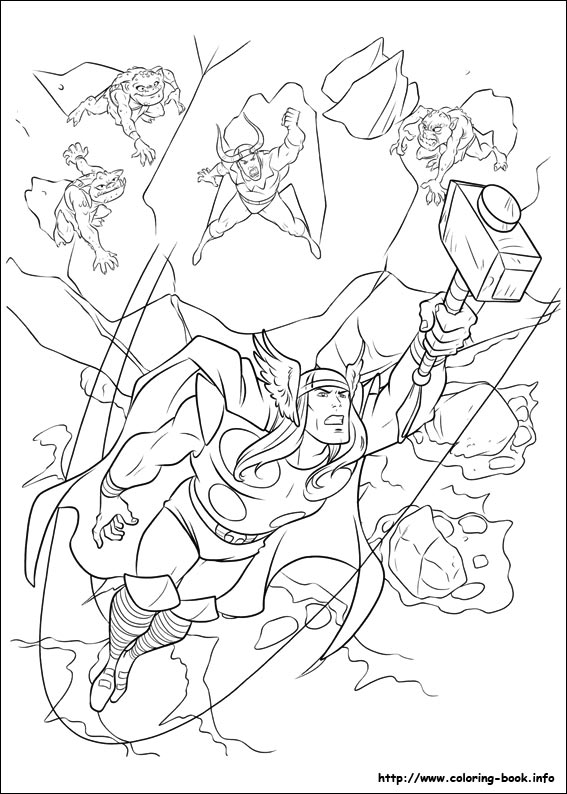 Thor coloring picture