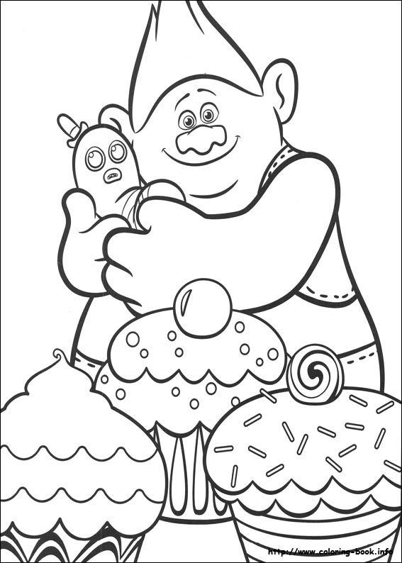 Trolls coloring picture