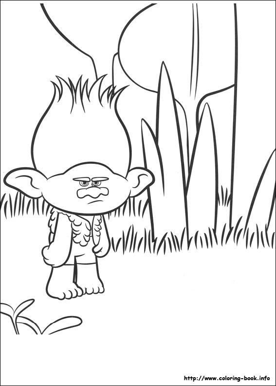 Trolls coloring picture