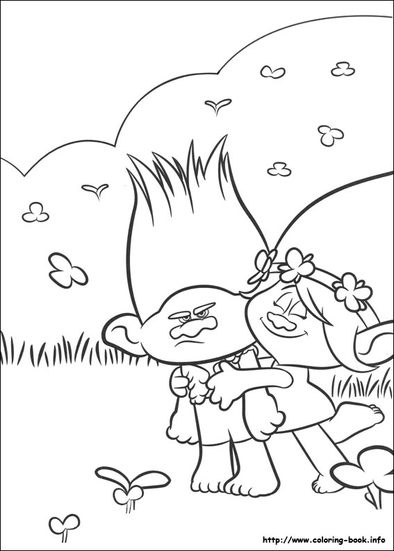 Trolls coloring picture