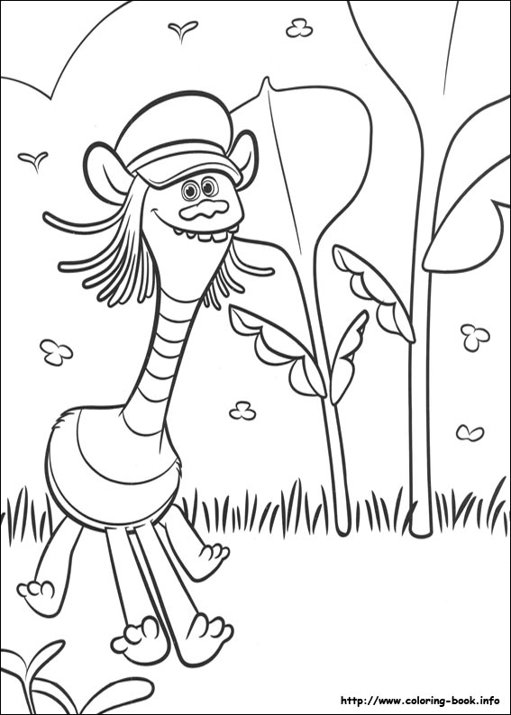 Trolls coloring picture